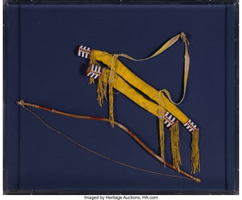 70189&colon; A Cheyenne Beaded Hide Bowcase and Quiver with R