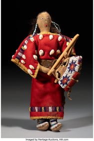 70238&colon; A Sioux Female Doll  c&period; 1920  Constructed of hid