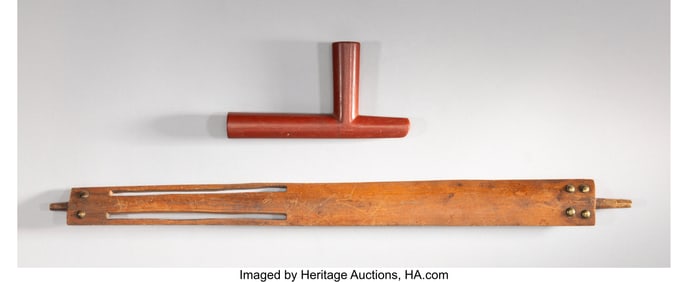 70258&colon; A Plains Pipe Stem and Pipe Bowl  c&period; 1890  The o