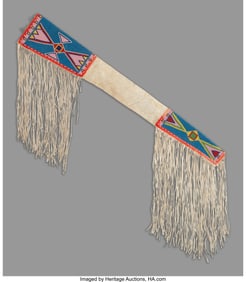 70269&colon; An Assiniboine Beaded Hide Rifle Scabbard  c&period; 19
