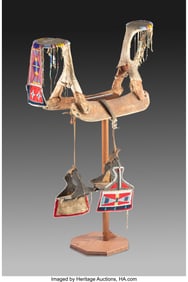 70285&colon; A Crow Woman's Parade Saddle  c&period; 1890  Composed 