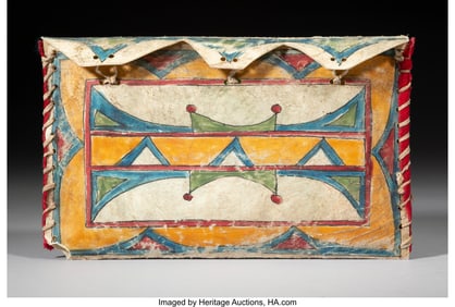 70291&colon; A Sioux Painted Parfleche Case  c&period; 1890  The rec