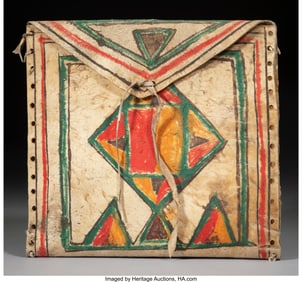 70292&colon; A Plains or Plateau Painted Parfleche Envelope  