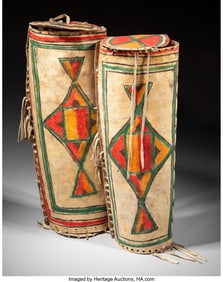 70293&colon; A Pair of Plains or Plateau Painted Parfleche Cy