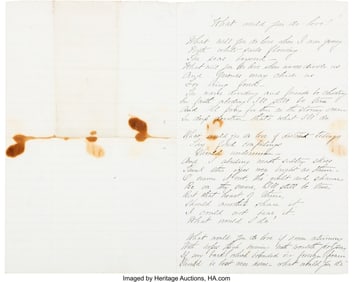 70315&colon; A Manuscript Lament from Margaret Custer Calhoun