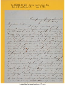 70327&colon; 1847-1857 Correspondence from Lt&period; David Hill    
