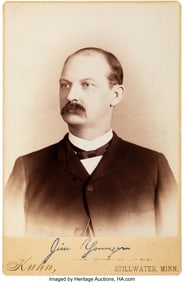 70345&colon; A Cabinet Card of Jim Younger   Photograph of Ja