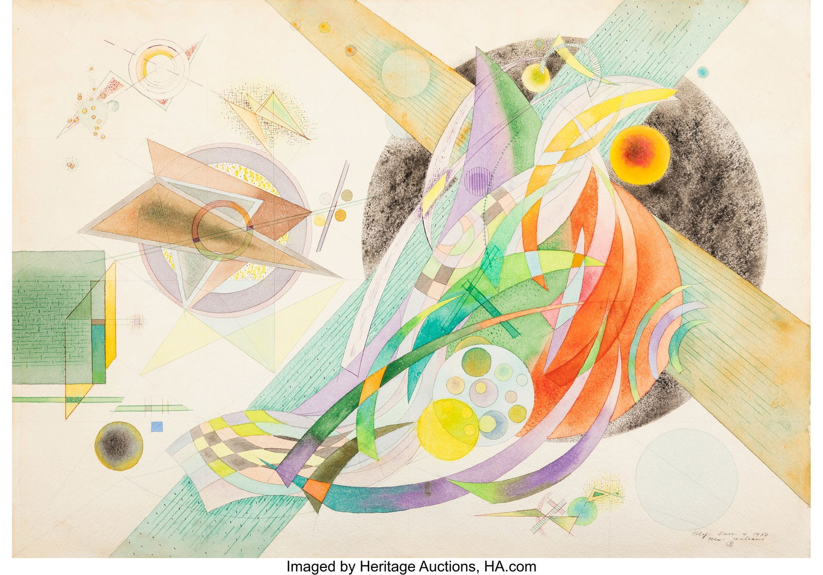 36001&colon; Lloyd Ney &lpar;1893-1965&rpar; Untitled &lpar;Composition &num;3&rpar;&comma;