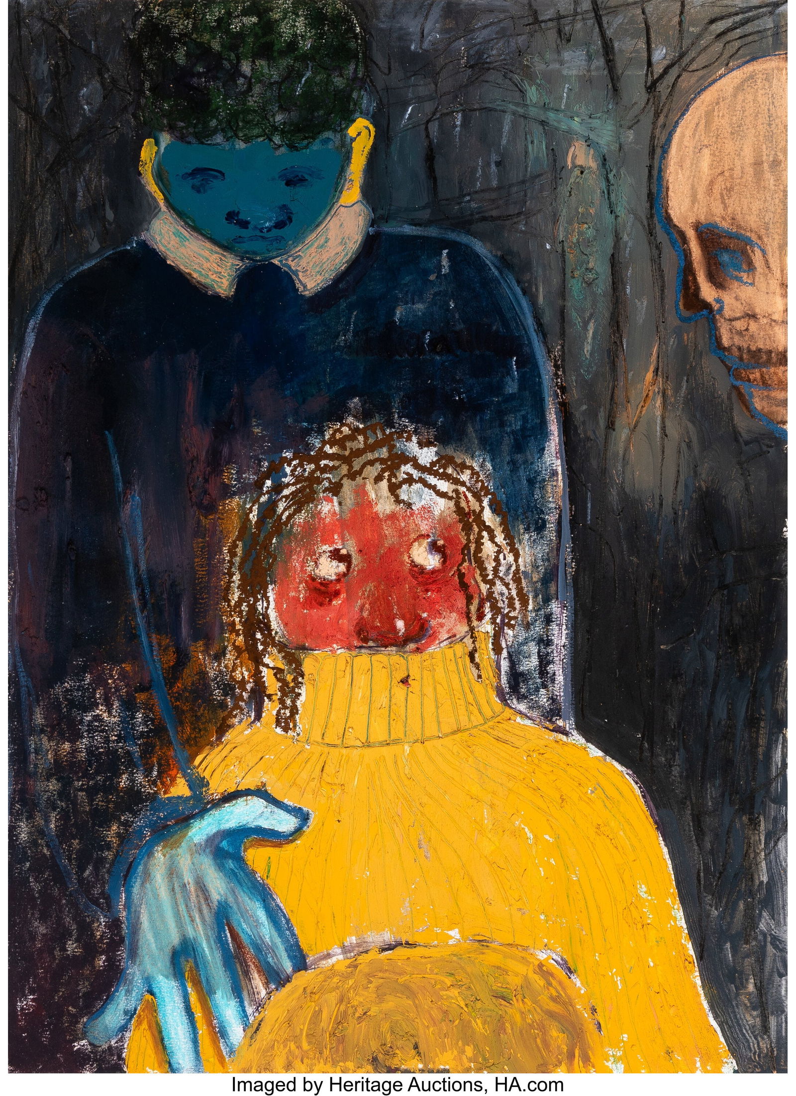 Lee Simmonds (20th Century); Token Oil and pastel on pap: Lee Simmonds (20th Century) Token Oil and pastel on paper22-1/2 x 16-1/2 inches (57.1 x 41.9 cm) (sheet) PROVENANCE: Cob Gallery, London. HID03101062020 © 2025 Heritage Auctions | All Rights Reserved