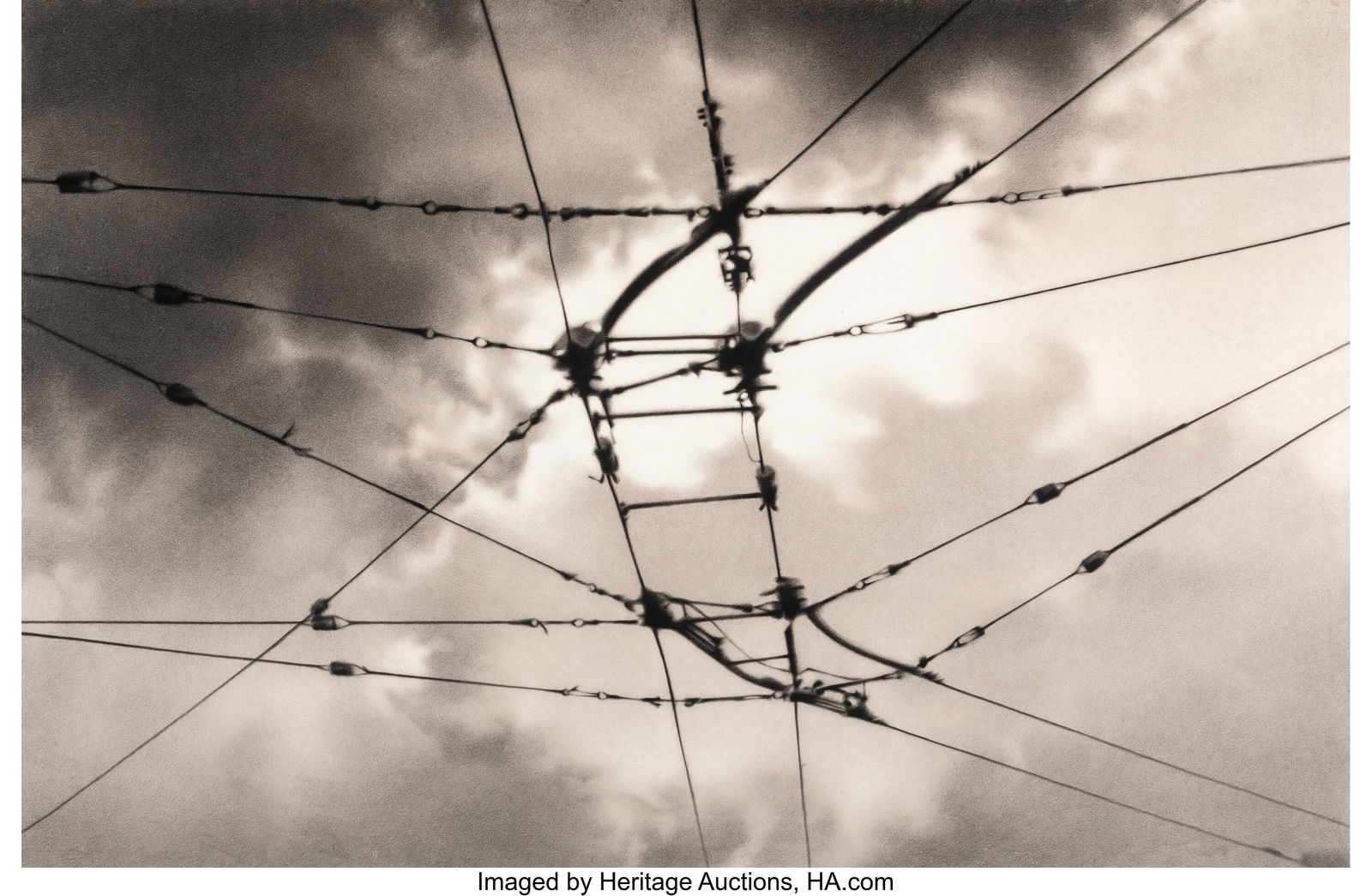 Joseph Stashkevetch (b. 1958) Cloud Cover #2 (Ca: Joseph Stashkevetch (b. 1958) Cloud Cover #2 (Cat's Cradle) from Roadwork, San Francisco series, 1998 Conte crayon watercolor 46 x 70 inches (116&period