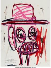 36102&colon; Aboudia &lpar;b&period; 1983&rpar; Nouchi Graffiti&comma; 2021 Oil stic