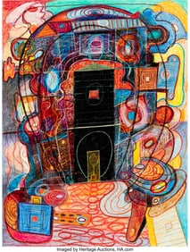 36106&colon; Richard Hull &lpar;b&period; 1955&rpar; Trampoline&comma; 2006 Crayon o
