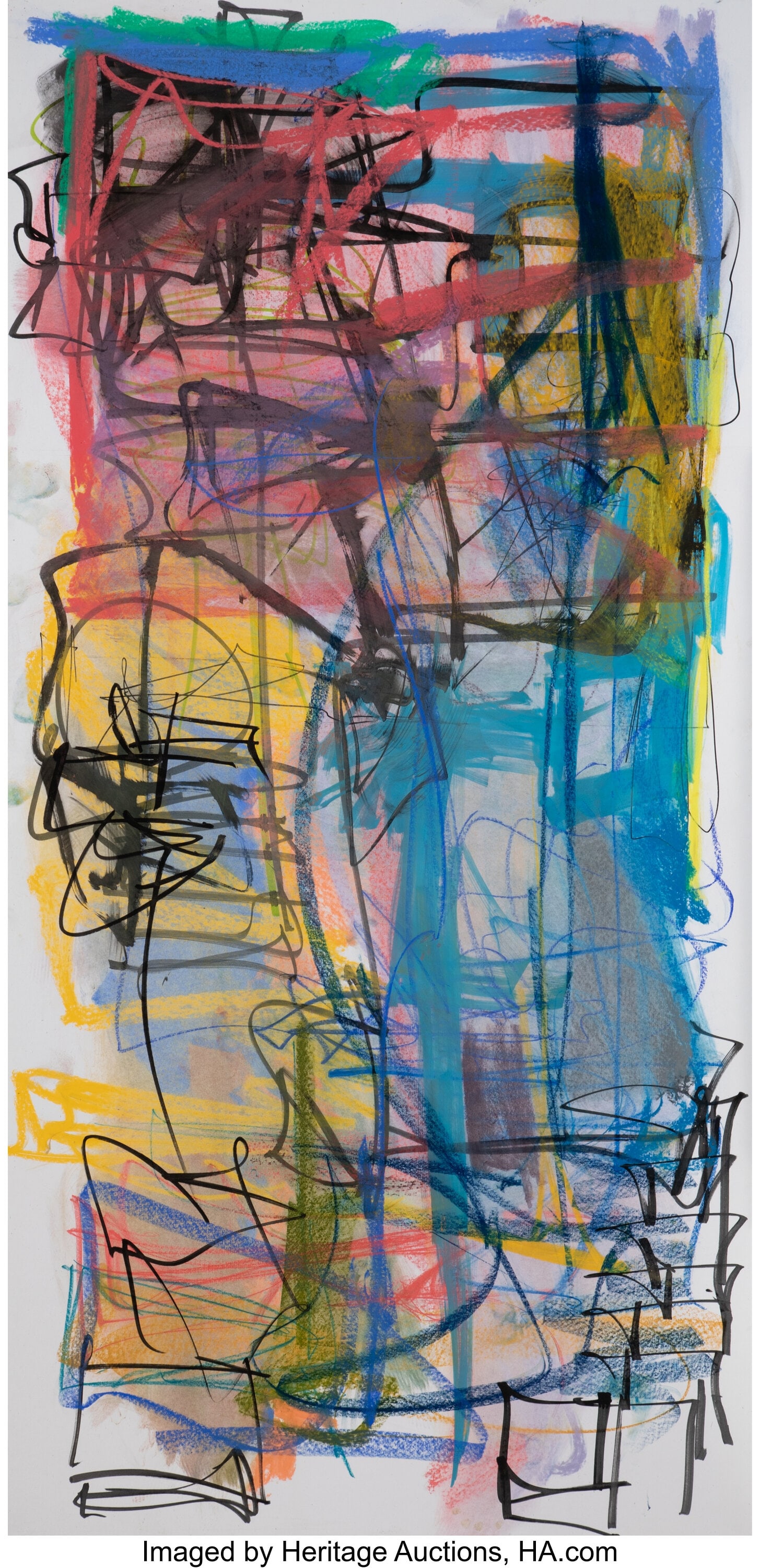 Aaron Garber-Maikovska (b. 1978) Untitled (C), 2: Aaron Garber-Maikovska (b. 1978) Untitled (C), 2018 Ink and pastel on archival gator board 95 x 47 inches (241.3 x 119.4 cm) PROVENANCE: