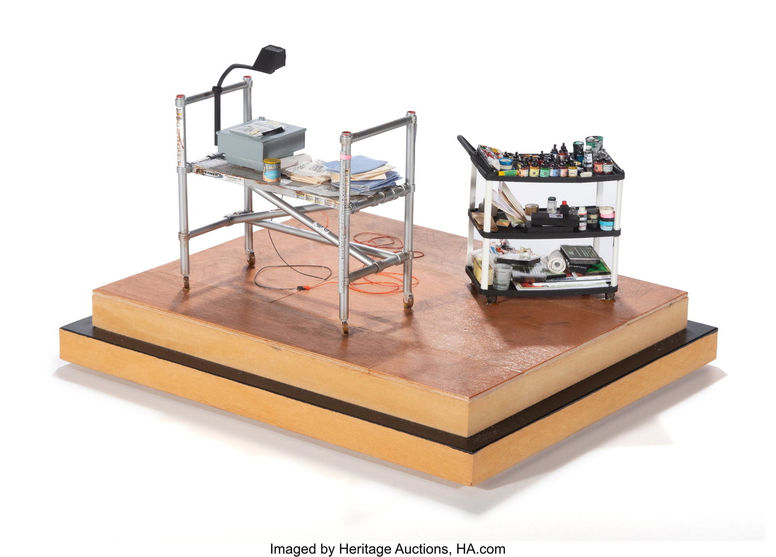 Joe Fig (b. 1968) Julie Mehretu from Painters Ta: Joe Fig (b. 1968) Julie Mehretu from Painters Tables series, 2006 Mixed media 11 x 11 x 9-1/2 inches (27.9 x 27.9 x 24.1 cm) (overall&rpa