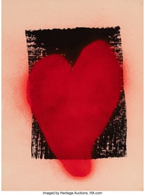 36215&colon; Ross Bleckner &lpar;b&period; 1949&rpar; Heart&comma; 1999 Spray paint 