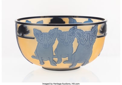40011: George Rodrigue (1944-2013) Blue Dog with Cypres