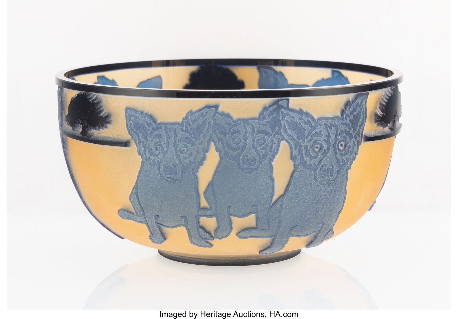 40011&colon; George Rodrigue &lpar;1944-2013&rpar; Blue Dog with Cypres