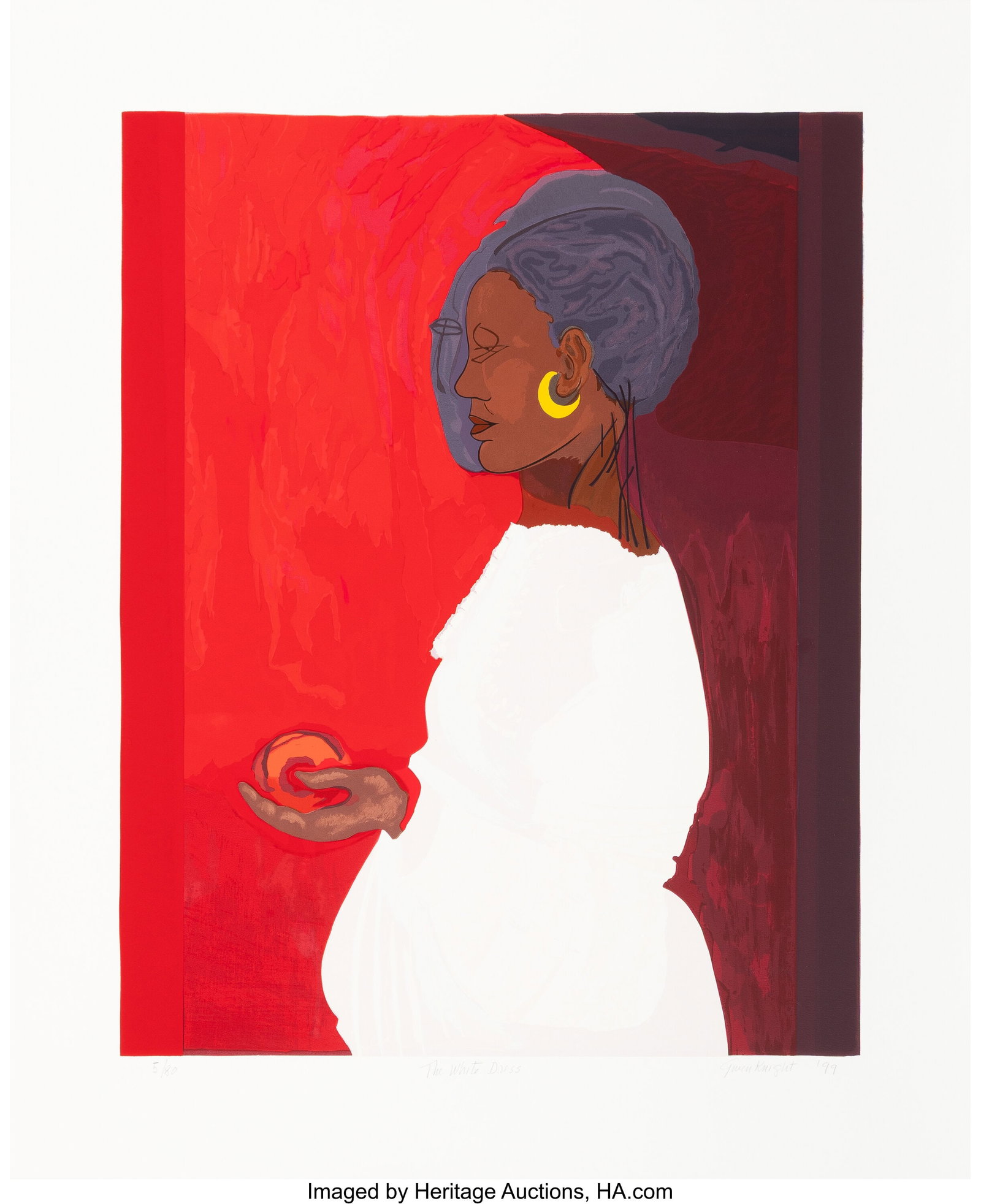 Gwendolyn Knight (1913-2005) The White Dress, 19: Gwendolyn Knight (1913-2005) The White Dress, 1999 Screenprint in colors on wove paper 28 x 23 inches (71.1 x 58.4 cm) (sheet) Ed. 5/80 Sig