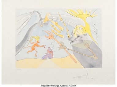 40035&colon; Salvador Dalí &lpar;1904-1989&rpar; L'elephant et le sing
