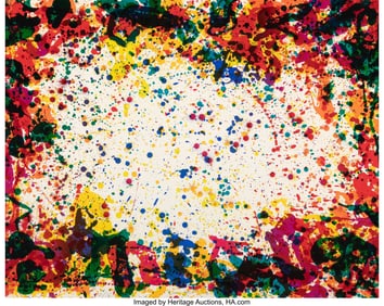 40106&colon; Sam Francis &lpar;1923-1994&rpar; Five Coral Screen&comma; 1972 