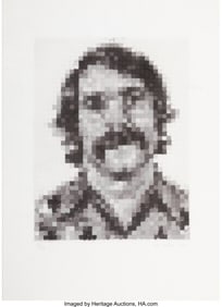 40109&colon; Chuck Close &lpar;1940-2021&rpar; Robert I&comma; 1982 Pressed p