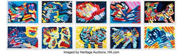 40128&colon; Karel Appel &lpar;1921-2006&rpar; Ten Works&comma; from Cats&comma; 19