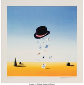 40161&colon; Robert Deyber &lpar;b&period; 1955&rpar; Hat Trick&comma; 2007 Lithogra