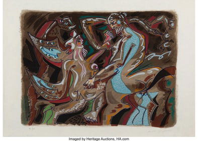 40177&colon; André Masson &lpar;1896-1987&rpar; Adam and Eve&comma; 1963 Lit