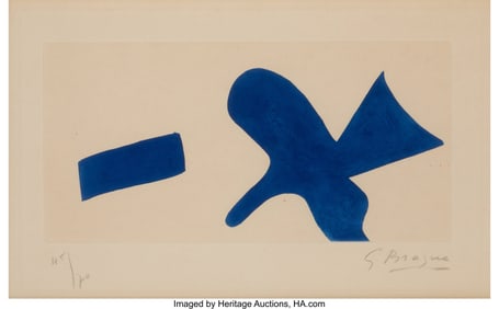 40179&colon; Georges Braque &lpar;1882-1963&rpar; L’oiseau bleu&comma; circ