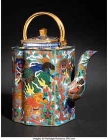 29026&colon; A Chinese Cloisonné Enamel Teapot&comma; Republic per