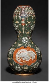 29028&colon; A Japanese Cloisonné Enamel and Goldstone Doubl