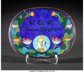 29038&colon; A Japanese Cloisonné Enamel Dish&comma; circa 1906 Ma