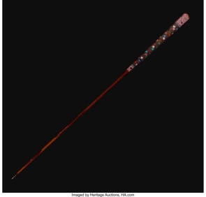 29072&colon; A Kyoto-Style Cloisonné Enamel and Wood Cane&comma; M