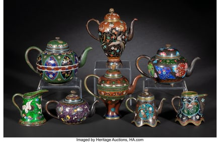 29106&colon; A Group of Eight Japanese Cloisonné Enamel and 