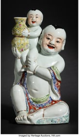 29120&colon; A Chinese Famille Rose Enamel Boys Figural Group