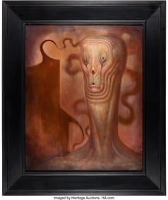 89127: Chet Zar - "The Pink Scream" Painting Original A