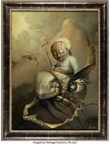 89130: Dan Quintana - "Baby on a Plane" Painting Origin