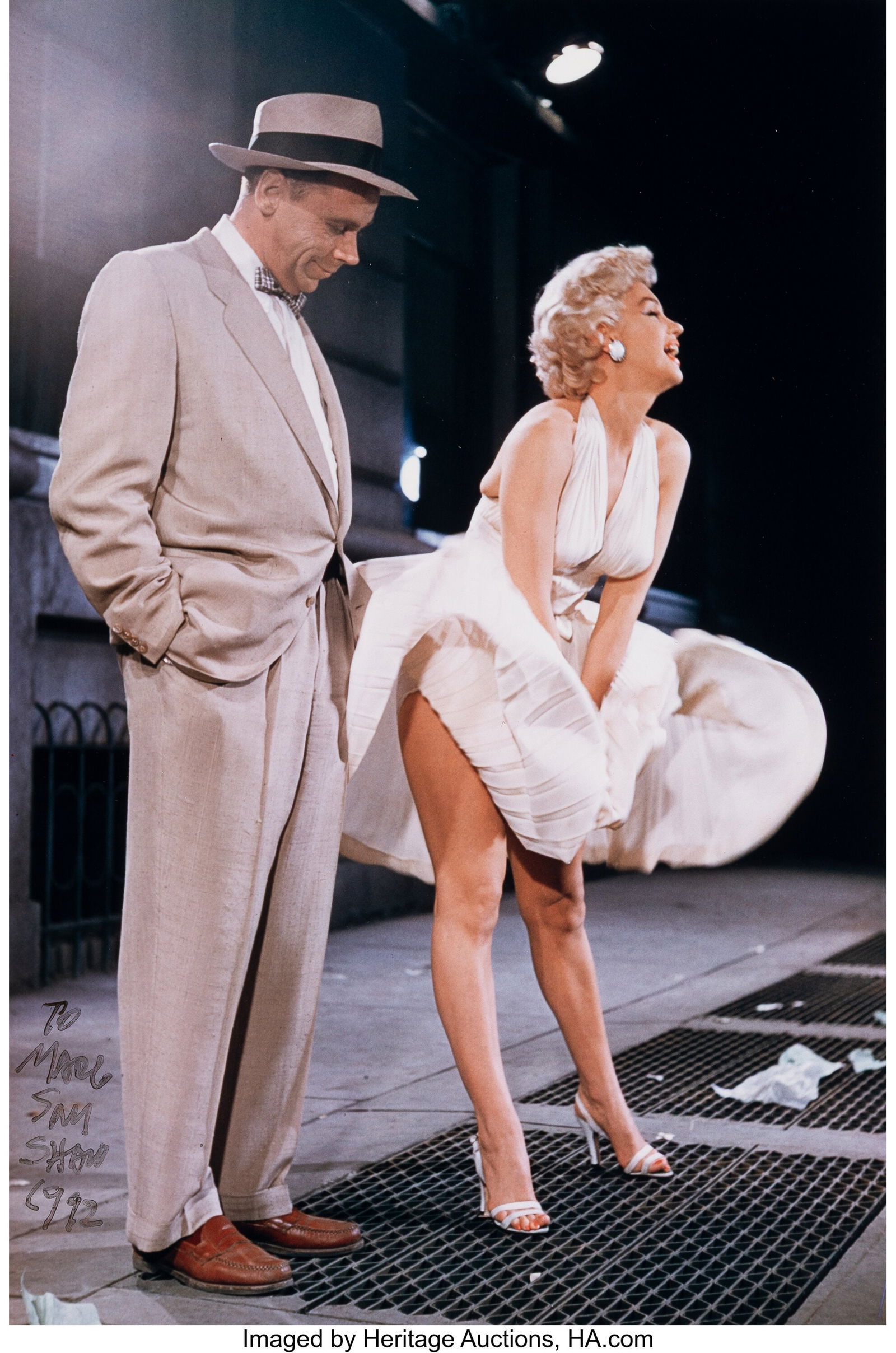 Sam Shaw (American, 1912-1999) Marilyn Monroe an: Sam Shaw (American, 1912-1999) Marilyn Monroe and Tom Ewell on the Set of The Seven Year Itch, 1954 Dye coupler print on Kodak paper, printed 1992 13-3/8 x 8-7/8 in