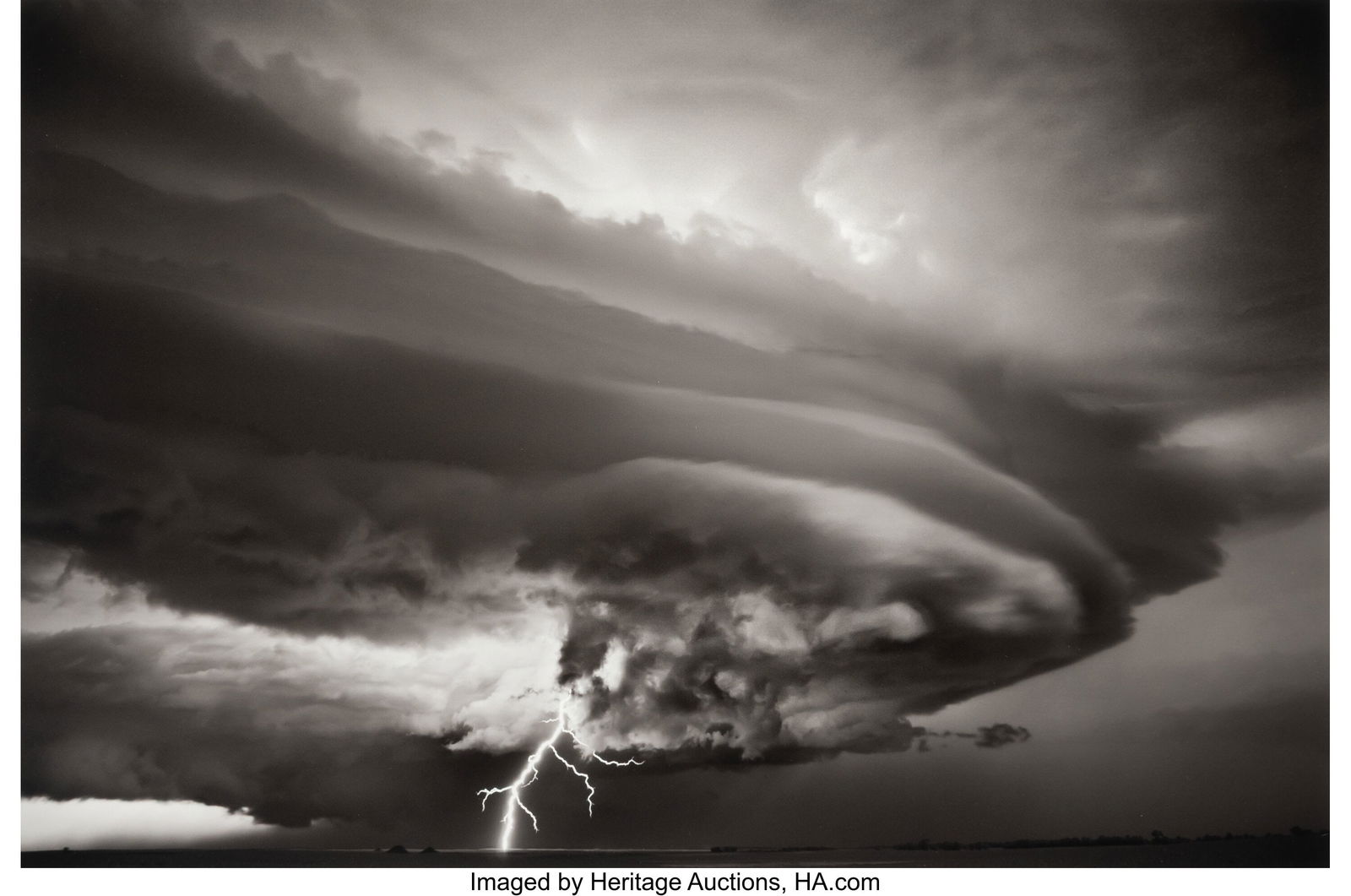 Mitch Dobrowner (American, b. 1956) Jupiter, 201: Mitch Dobrowner (American, b. 1956) Jupiter, 2011 Digital pigment print 13-1/4 x 20 inches (33.7 x 50.8 cm) (image) Signed, tit