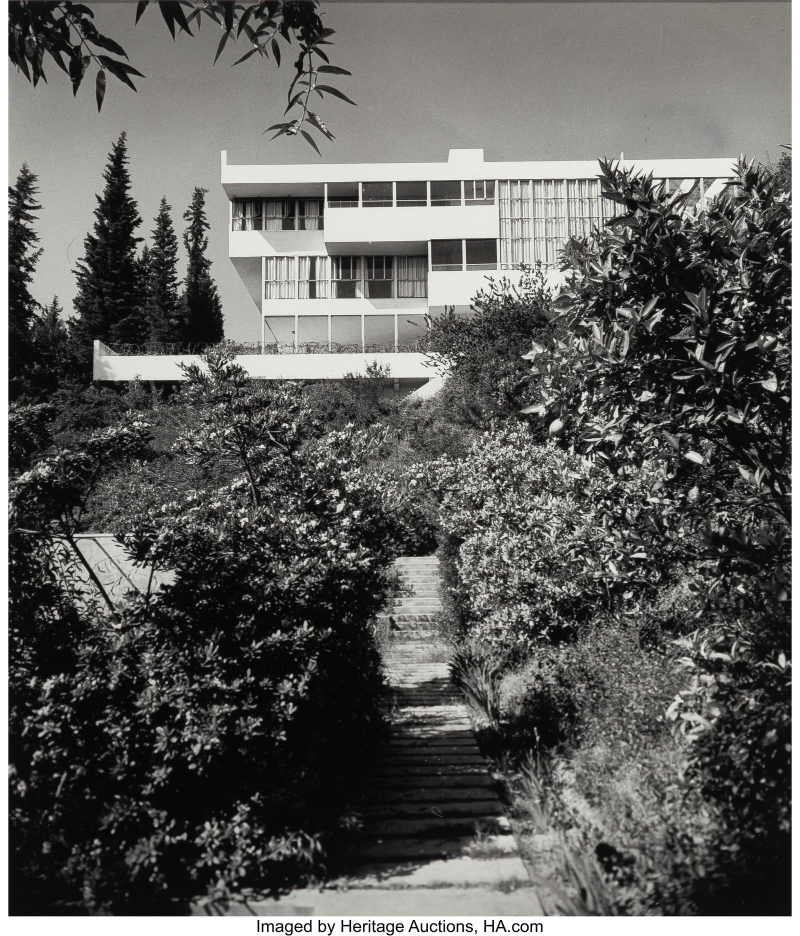 Julius Shulman (American, 1910-2009) Lovell Heal: Julius Shulman (American, 1910-2009) Lovell Health House, 1950 Gelatin silver print, ferrotyped 8-3/4 x 7-1/2 inches (22.2 x 19.1 cm) (