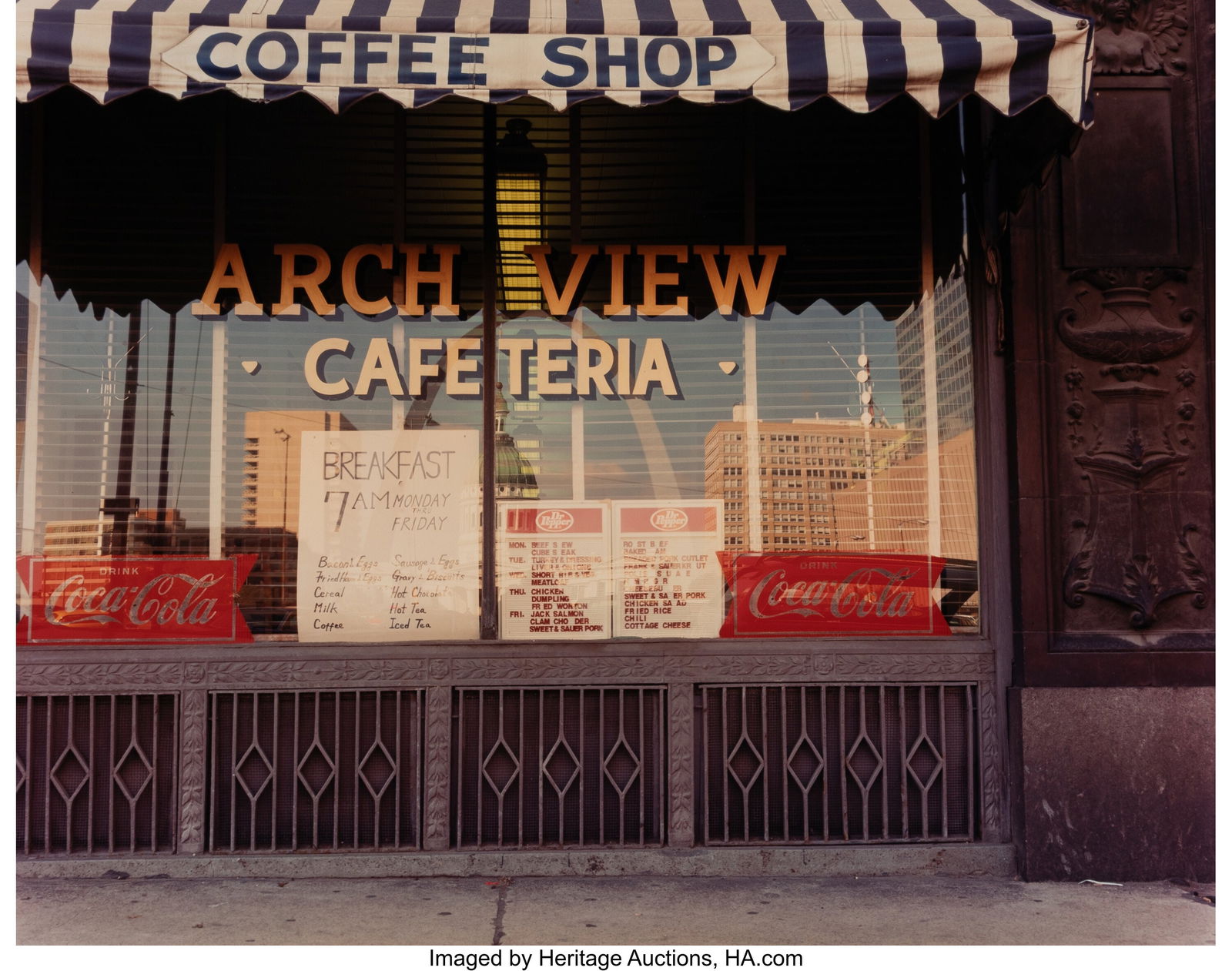 Joel Meyerowitz (American, b. 1938) 7th and Ches: Joel Meyerowitz (American, b. 1938) 7th and Chestnut, St. Louis, Missouri, 1977 Dye coupler print on Kodak paper 18-1/2 x 23-1/4 inches (47