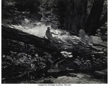 73423&colon; Wynn Bullock &lpar;American&comma; 1902-1975&rpar; Nude on Log&comma; 