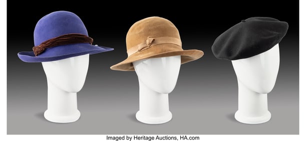 38041&colon; Group of 3 hats belonging to Vivian Maier  The M
