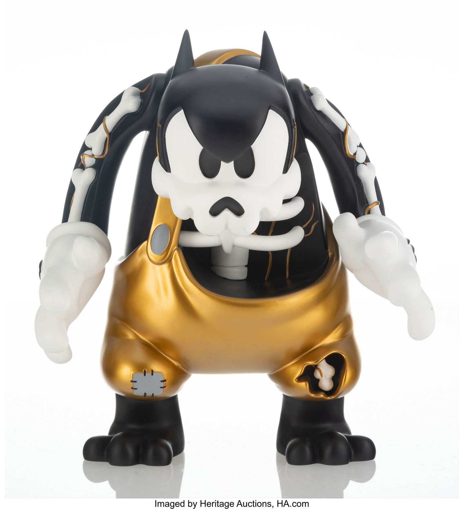 Coté Escrivá (b. 1982) Creepy Badass (Gold)&co: Coté Escrivá (b. 1982) Creepy Badass (Gold), 2018 Painted cast resin 9-1/2 x 8 x 7 inches (24.1 x 20.3 x 17.8 cm) Ed&p