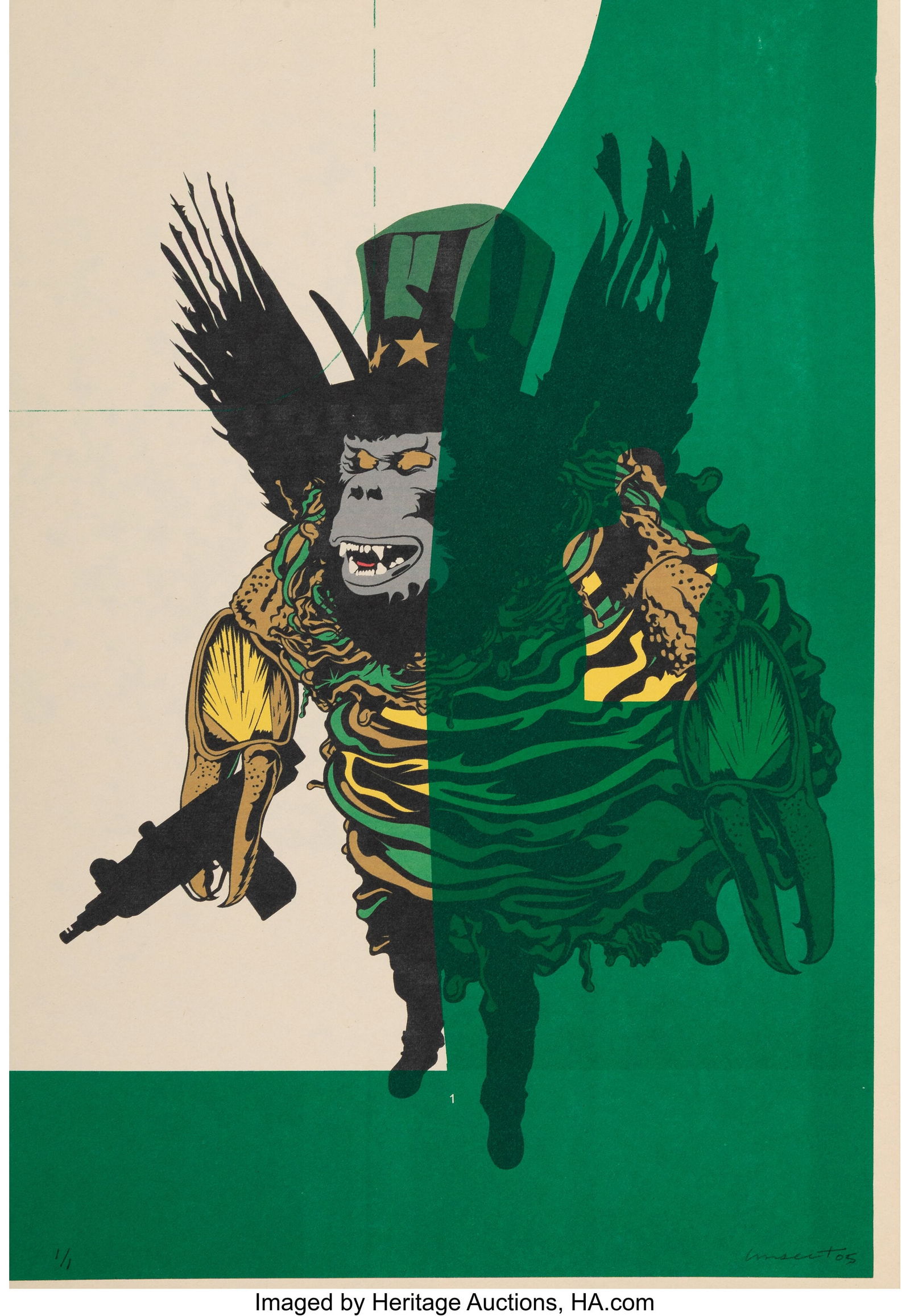 Paul Insect (b. 1971) Test Print, 2005 Lithograp: Paul Insect (b. 1971) Test Print, 2005 Lithograph in colors on newsprint paper 16-1/2 x 11-3/4 inches (41.9 x 29.8 cm) (sheet) Ed&perio