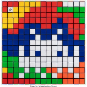 43176&colon; Invader &lpar;b&period; 1969&rpar; Rubik Camouflage&comma; 2023 Giclée