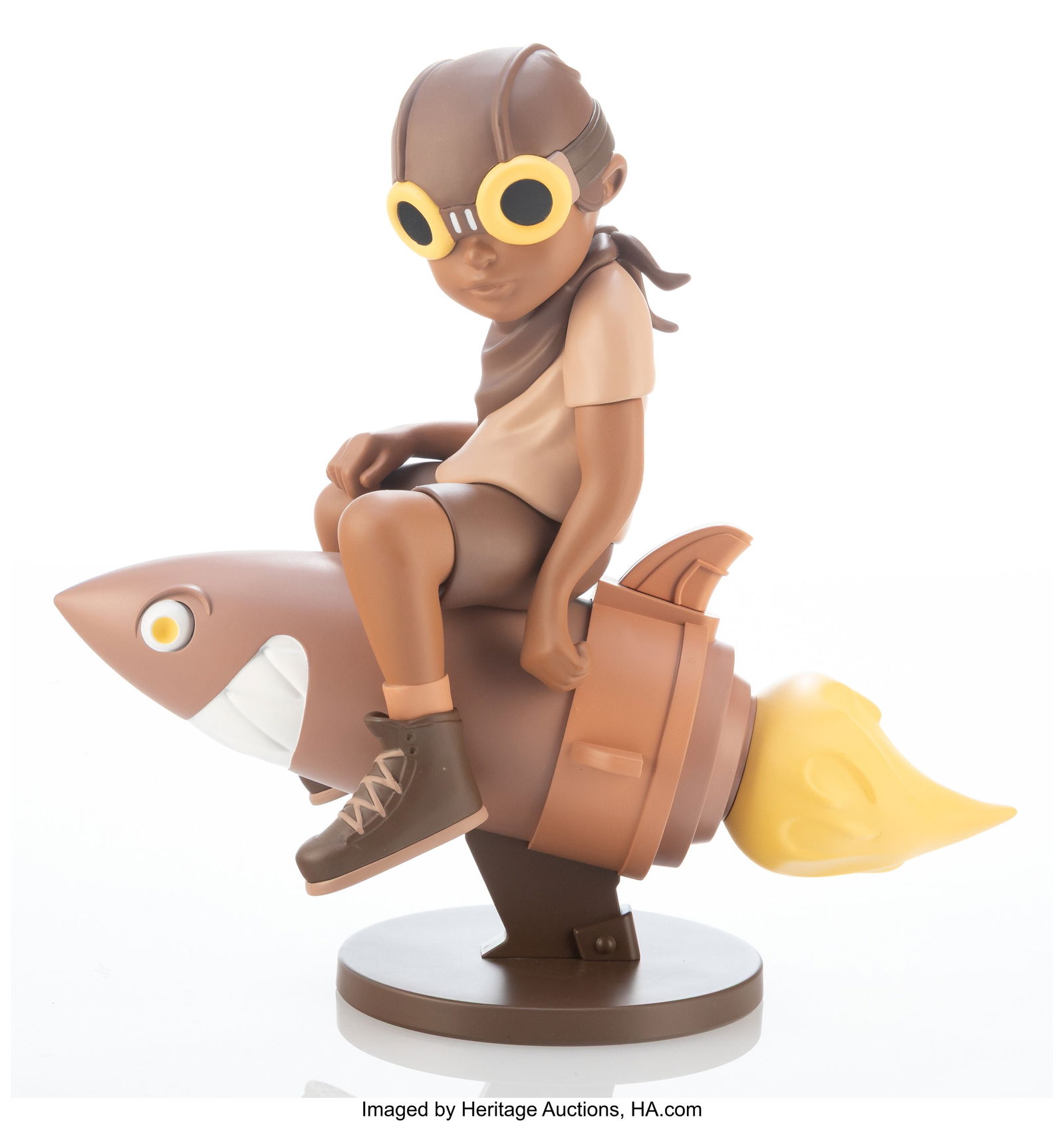 Hebru Brantley X Billionaire Boys Club Beyond t: Hebru Brantley X Billionaire Boys Club Beyond the Beyond (Brown), 2018 Painted cast vinyl 8-1/2 x 8-1/2 x 4 inches (21.6 x 21.6 x 10.2 cm) Stampe