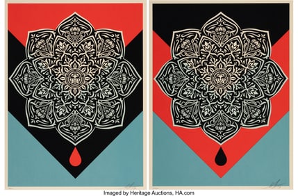 43114&colon; Shepard Fairey &lpar;b&period; 1970&rpar; Blood & Oil Mandala &lpar;di