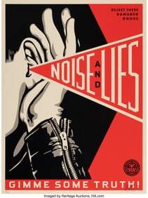 43118&colon; Shepard Fairey &lpar;b&period; 1970&rpar; Noise & Lies&comma; 2018 Scre