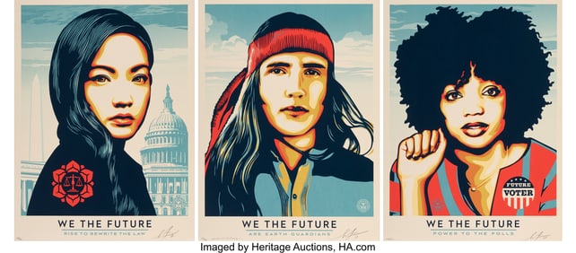 43119&colon; Shepard Fairey &lpar;b&period; 1970&rpar; We the Future &lpar;triptych